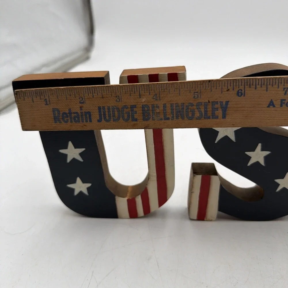 USA 4th of July Primitive Patriotic Americana Shelf Sitter 250th Hand Painted